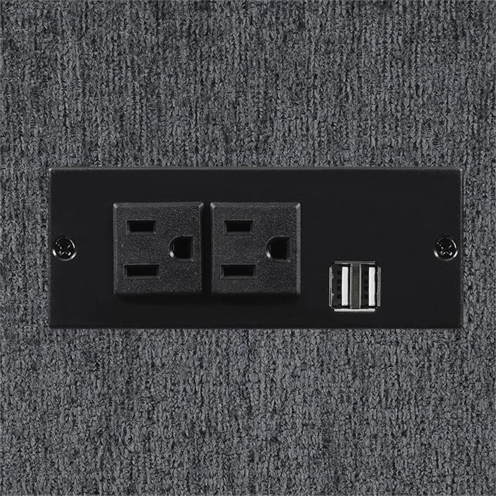 Bahrain 6 Piece Charcoal Motion Sectional Sofa Living Room